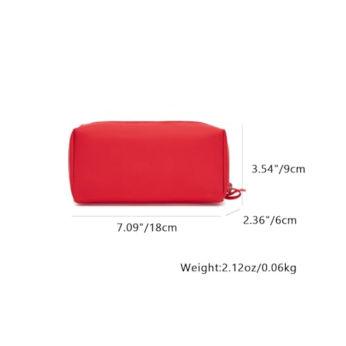 Image of Pencil Case Durable Oxford Pencil Pouch for Pens School Supplies (Red,Oxford)