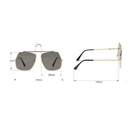 Oversized Square Sunglasses for Women Trendy Big Large Gold Metal Frame Pilot Sun Glasses 2025 Fashion Ladies Shades4
