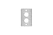Elite Core Single-Gang Duplex Wall Plate with 2 Series "D" Holes D-2-BLANK