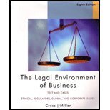 LEGAL ENVIRONMENT OF BUS. >CUS