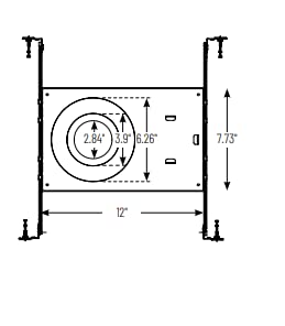 Nora NF-R246 Universal New Construction Frame-in for LED luminaires