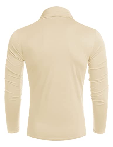 Herren Rollkragenpullover von COOFANDY in Beige