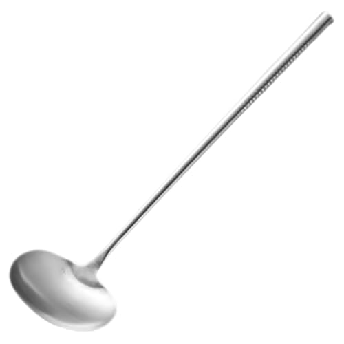 HOODANCOS Edelstahl Wok Pfannenwender mit Langem Griff Großer Küchenkochspatel für Haushalt Kantine Restaurant Hitzebeständig und Robust