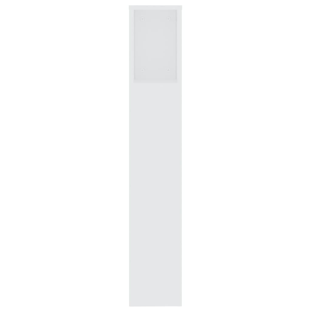 vidaXL Testiera con Contenitore Bianco 200x18,5x104,5 cm