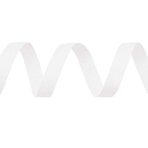 Ribest 3/8 Inch White Grosgrain Ribbon 50 Yards Per Roll For Crafts Bow Maker Wreaths Gift Wrapping Hair Accessories Wedding Birthday #TOP2