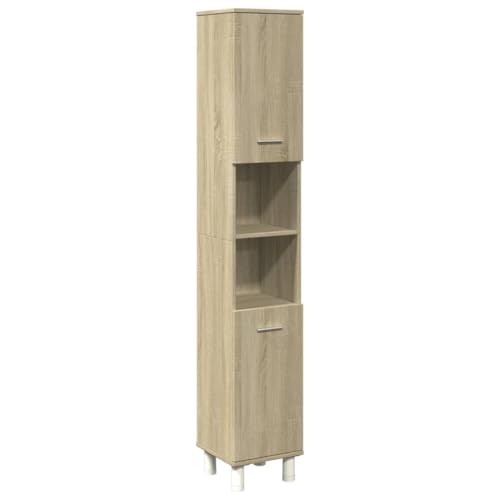 vidaXL Badschrank, Badezimmerschrank mit Stauraum Tür, Beistellschrank...