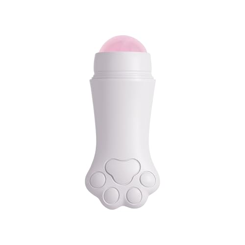 Rodillo facial, masajeador facial en forma de gato, contra la hinchazón, herramienta de cuidado de la piel, rodillo de masaje facial de piedra, accesorio de belleza para mujer, rodillo facial para