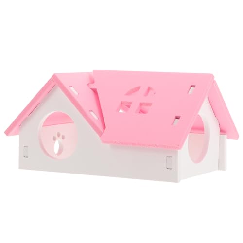 Lurrose Cachette pour Hamster en Matériau Robuste Maison Américaine Petite Taille Décor de Cage Confortable Fourniture pour Hamster et Petits Rongeurs Nid Douillet pour Animaux de