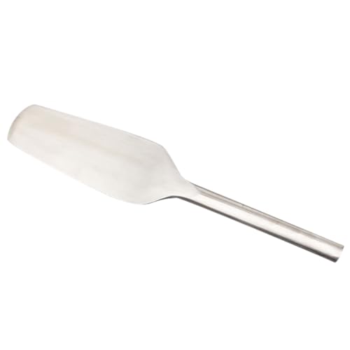 MAGICLULU Truelle de Maçon en Acier Inoxydable, Outil à Main Robuste pour Maçonnerie, Truelle à Béton Double Face Tête Plate Arrondie, pour Travaux de Construction et Pose de Briques