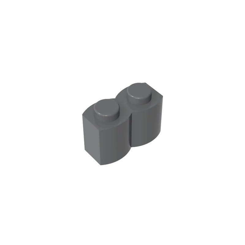 Gobricks 30136 Basic Bricks Brick Special 1x2 Palisade [aka Log] 50 Pieces GDS-749 Compatible with Lego Building Blocks Color:Dark Bluish Gray — image 1