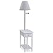 Leick Home 20037-WT Coastal One Drawer Swing Arm Lamp Table with AC/USB Outlet, Orchid White