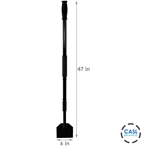 CASL Brands Steel Sidewalk Ice Scraper - Spring-Loaded Ice Chopper for Driveway with Extra-Thick Blade