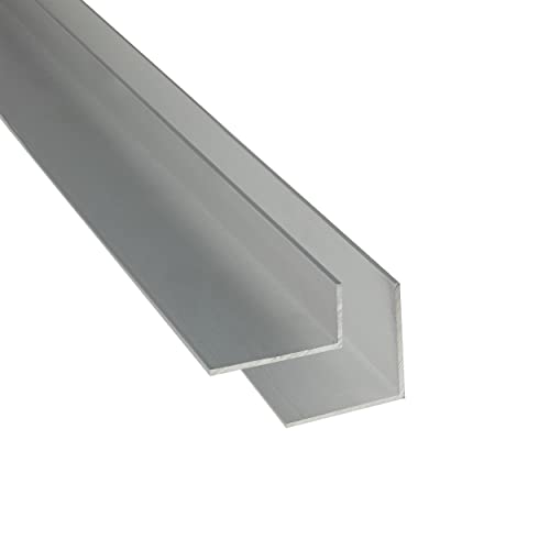 Profilé d'angle en aluminium anodisé Argenté de 1 à 2 m L.