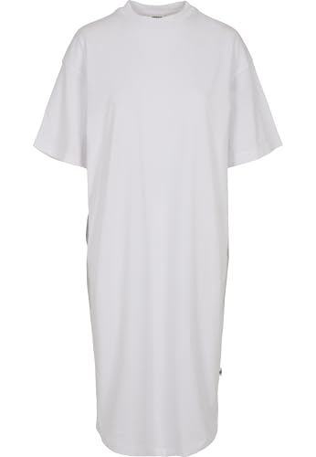 Urban Classics Damen Ladies Organic Long Oversized Tee Dress Kleid, Weiß, M EU