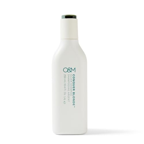 O&M Conquer Blonde Shampoo for Blondes, Grey, Silver Hair, Organic Desert Lime, Vegan, Sulfate Free, Non Toxic Silver Purple Shampoo for Grey Hair, 250ml