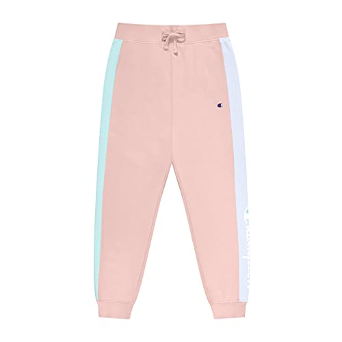 Champion Girls Heritage Fleece Jogger Sweatpant Big and Little Girls (X-Large, Coral Cream/Ice Fall/