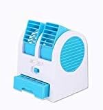 KR ENTERPRISE Mini USB Fragrance Air Conditioner Cooling Fan Cooling Portable Desktop Dual Bladeless Air Cooler - Assorted Multi Color Model 367462