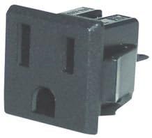 QUALTEK ELECTRONICS 738W-X2/03 POWER ENTRY CONN, RECEPTACLE, NEMA 5-15R, 15A (10 pieces)