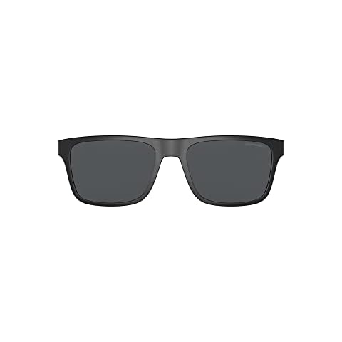 Emporio Armani Men's EA4115C Clip-on Sunglasses for Rectangular Prescription Eyewear Frames, Matte Black/Dark Grey, 54 mm Cover