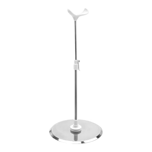 ZOBVEX BJD Doll Stand for 1/4 Scale Dolls Adjustable Stainless Steel Display Holder Sturdy Metal Base Support for 16-20 Inch Ball Jointed Dolls Action Figure Posing Stand 1 Pack
