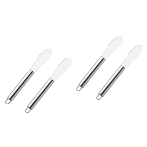 ULTECHNOVO 2 Series Hornear Callejero Raspador De Torta Cuchillo De Crema Espátula Para Untar Mantequilla Espátula Para Glaseado De Mantequilla Pastel De Crema Manteca Plata 2 Piezas*2
