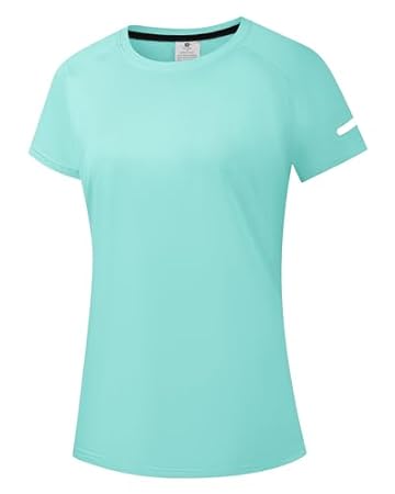 Women’s Rash Guard UPF 50+ Sonnenschutz Kurz/Langarm T-Shirts Leichte, schnell trocknende SPF UV Schwimm Shirts