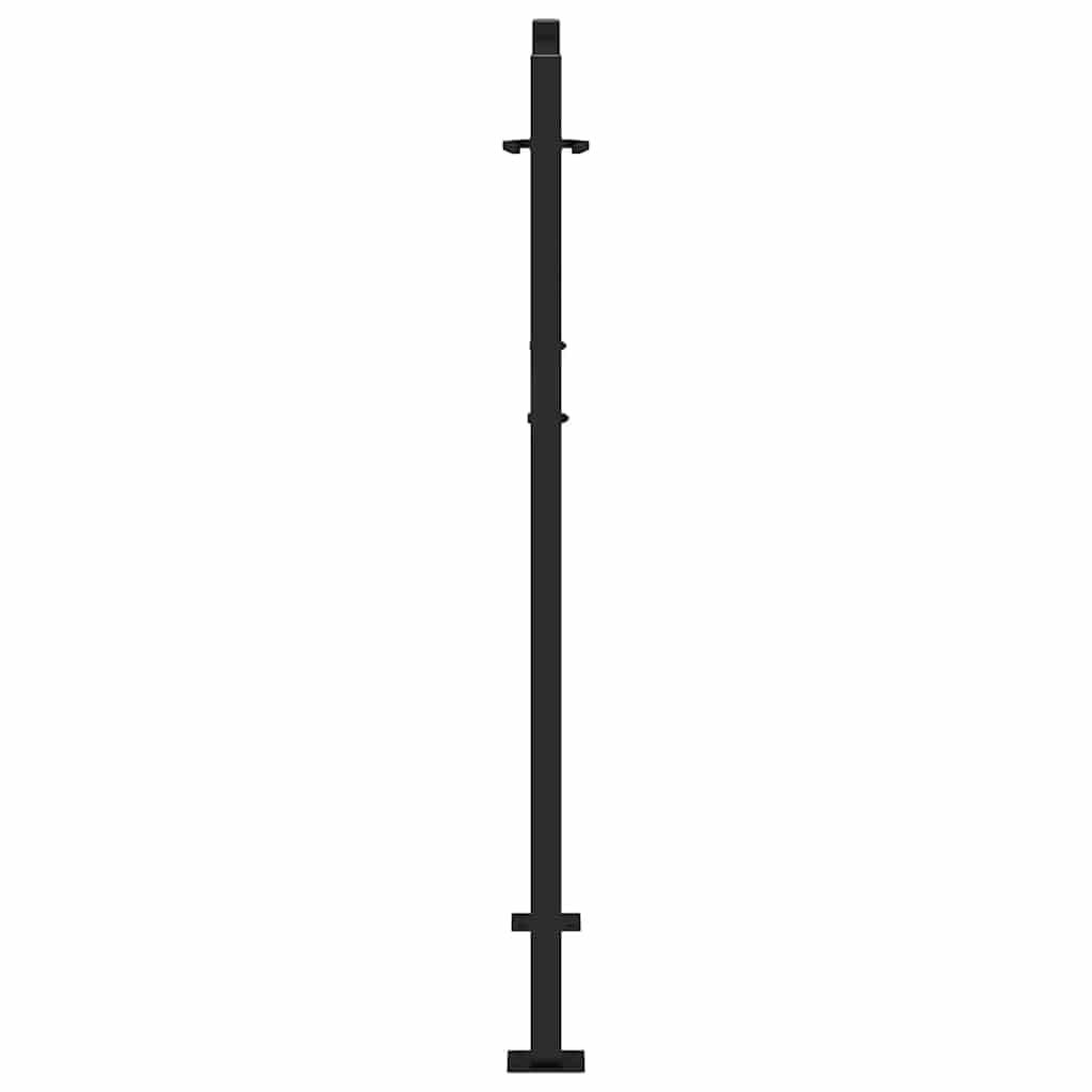 vidaXL Puerta de jardín diseño en Cruz de Acero Negra 100x125 cm, Puerta de Cerca, Puerta Exterior, Puerta de Metal, Puerta de Seguridad