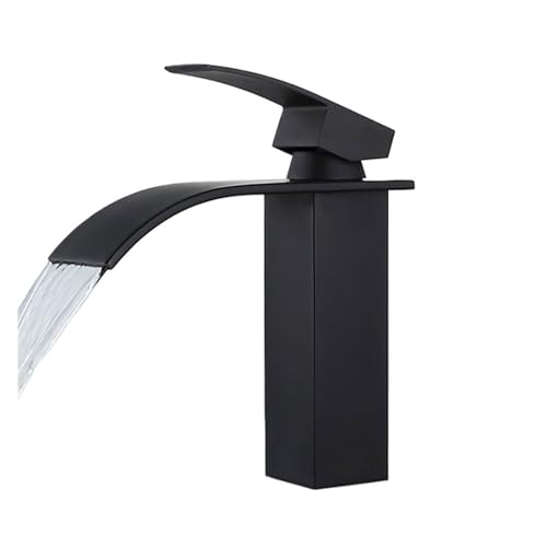 Grifo de lavabo de cascada que elimina salpicaduras con monomando de latón YT-5023 4