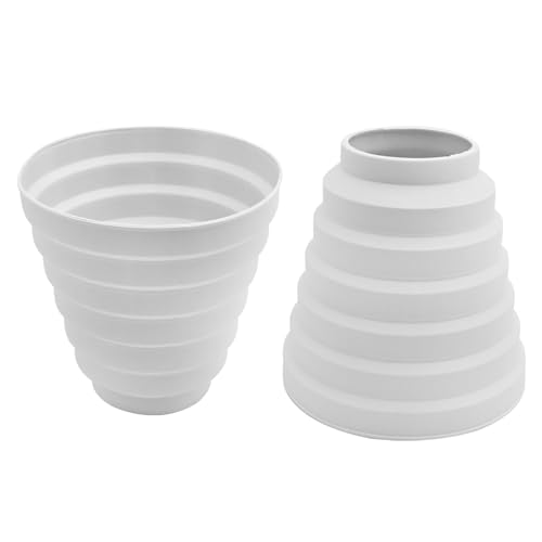 CADUFUELLY 3\" to 6\" Duct Inline Reducer, Inline Universal Reducer Increaser, Vent Duct Converter for Air Conditioning, Heating, Refrigeration, Kitchen Ventilation Systems (80-150 mm), 2Pcs