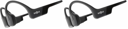 Image of SHOKZ OpenRun Bone Conduction Bluetooth Headphones, Black, USB-C Charging (Pack of 2)
