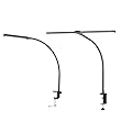 ShineTech LED Desk Lamp for Home Office, Eye-Caring Desk Light with Clamp, Colors Adjustable Stepless Brightness Flexible Gooseneck, Architect Task Lamps for Reading, Study, Work (Black)