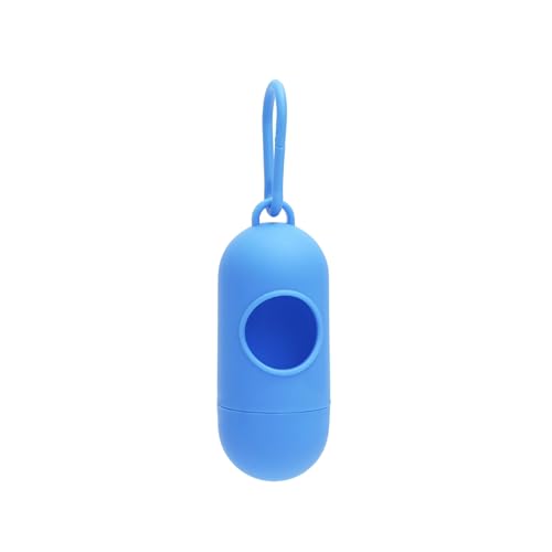 Image of Durable Dog Waste Holder Leakproof Dispenser with 15 Unscented Bags, Blue