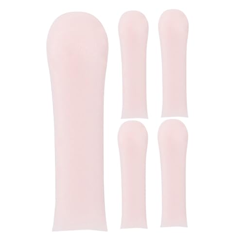 Beatifufu 5Pcs Ear Wax Removal Spoon Tips Silicone Replacement Covers for Gentle Ear Cleaning Compatible with Ear Care Devices for Adults Pink