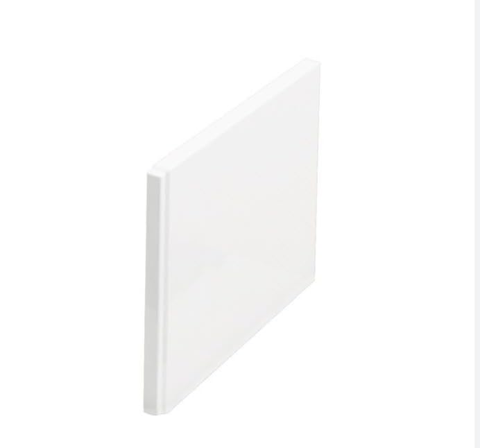 Modern Bathroom Single & Double Ended Straight Bath Gloss White Acrylic Bathtub End Side Panel Options (End Panel 700mm)