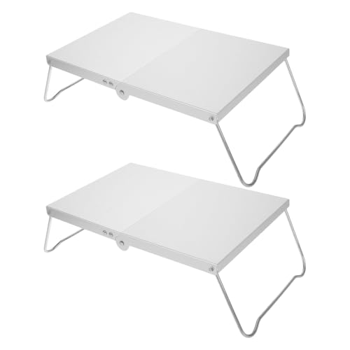 Table pliante portable alliage aluminium argenté mini table compacte camping barbecue