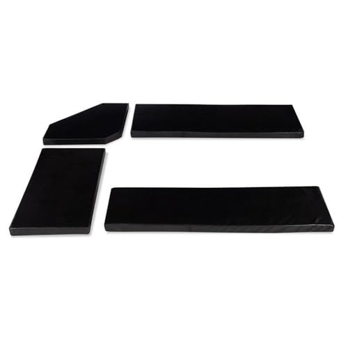 Riverbay Furniture Pemberly Row 4 Piece Cushion Pad Set for Kitchen Breakfast Dining Nook in Dark Brown PVC (Nook NOT Included)