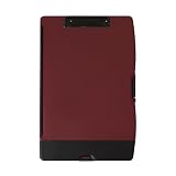 Dexas Folio Clipcase Professional Storage Clipboard with Pen Storage Compartment, 9.75 x 14.75, A4, Merlot. Ideal for Teachers, Nurses, Coaches, Students, Trades, Homeschooling