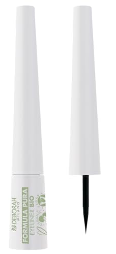 Deborah Milano - Eyeliner Precisione Formula Pura BIO, Alta Tollerabilità senza Parabeni, Finish Intenso a Lunga Tenuta No Transfer, Ultra-preciso e Delicato sugli Occhi, Nero, 2.5 ml
