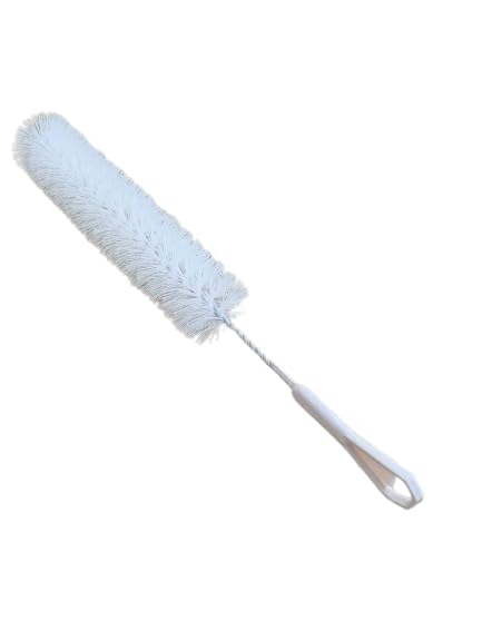 Long Bottle Cleaning Brush –  Nylon Bristles Wide, Flexible Scrub Brush for Water Bottles, Vases, Decanters & Carafes