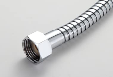Saraoriginalshop Universal Flexible Shower Strap 1.5 meters in stainless steel double crimping connection from half inch with chrome brass terminals - Image 4