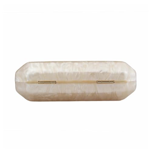 Image of Women Acrylic Clutch Chic Marble Evening Handbag Wedding Box Clutch Purse Chain Shoulder Bag for Prom Party