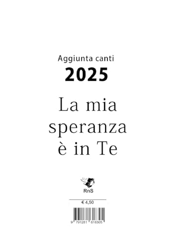 La mia speranza è in te. Aggiunta libro canti 2025