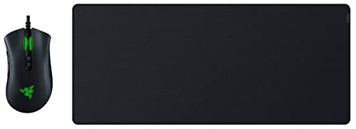 Image of Razer DeathAdder V2 Wired Gaming Mouse | 8 Programmable Buttons & Strider Hybrid XXLarge Mouse Mat Soft Base & Smooth Glide: Firm Gliding Surface - Anti-Slip Base - Rollable & Portable - Anti