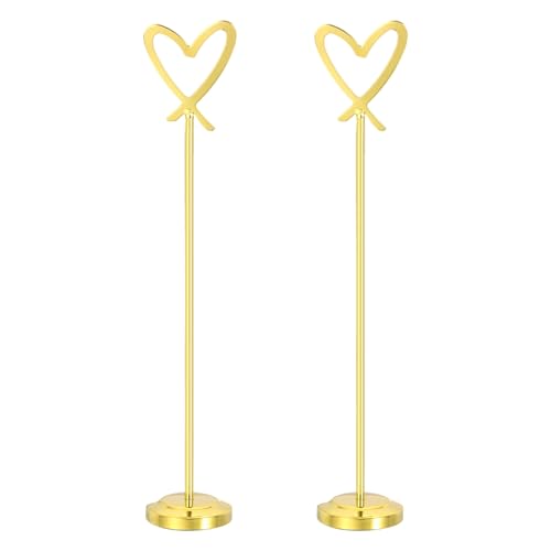 Support de numéro de table PATIKIL en acier inoxydable doré, 300x52 mm pour mariage