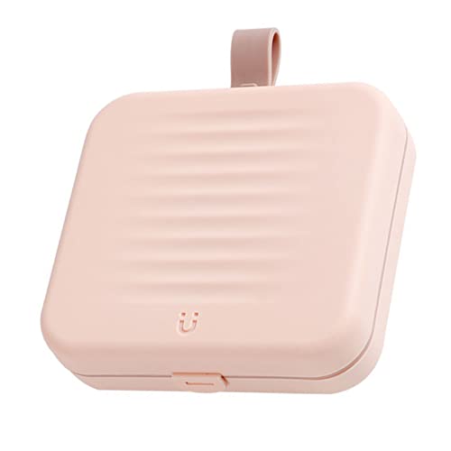 Wnvivi Magnetic Suction Sewing Box, Portable Small Sewing Project Kit,Mini Travel Sewing Repair Kits for Home Dormitory Travel(Pink)