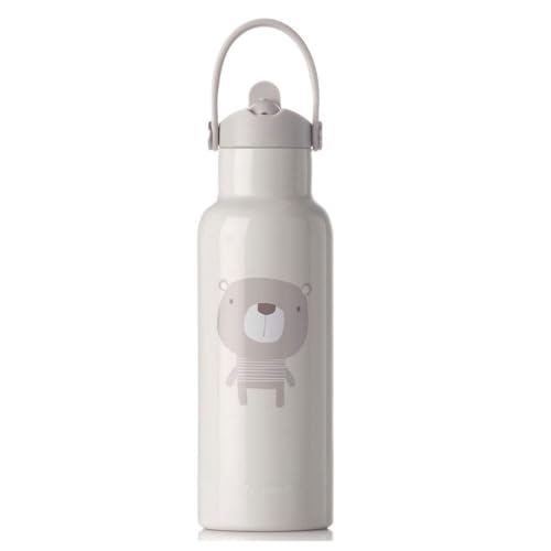 Jané Termo Acero Inoxidable, Mantiene 24H Frio 12H Calor, Recubrimiento Interior Cerámico, 500 ml, Libre BPA, Beige