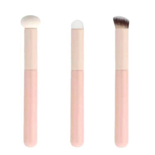 OMBRISA Brocha Corrector, Brocha Contorno de Ojos, Brocha Base Maquillaje, Pincel de Cobertura Total o Puntual