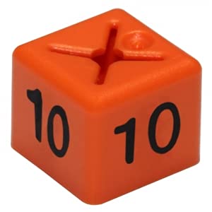 100 x Garment Clothes Marker Size Numbers: Color Size Cubes for Hanger Displays - Organize Wardrobe, Boutique - Various Sizes, Colors Available (10)