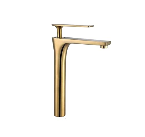 Robinet de lavabo gris pistolet en laiton pour eau chaude et froide
