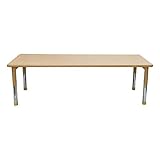 Children’s Factory 30'x72' As We Grow School Table, Maple-Tan, AB6604NT, Adjustable Height 16'-22' H, Kids Daycare, Preschool or Classroom Activity or Study Table